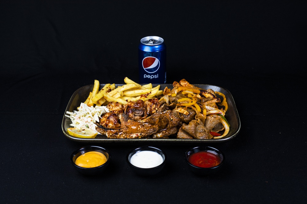 Gyro lovers style box from Pollo Ranch